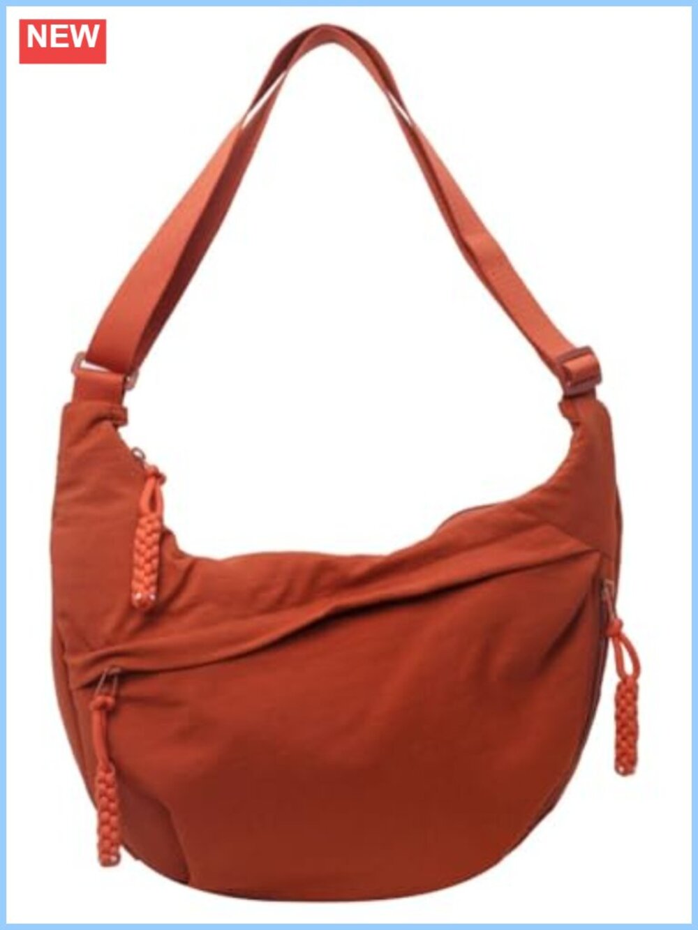 Waterproof Nylon Hobo Bag Crescent Shoulder Crossbody Slouchy Purse